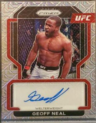 Geoff Neal 2022 Panini Prizm UFC Signatures #49 Silver