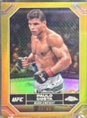 Paulo Costa 2024 Topps Chrome UFC Base #154 Gold Refractor