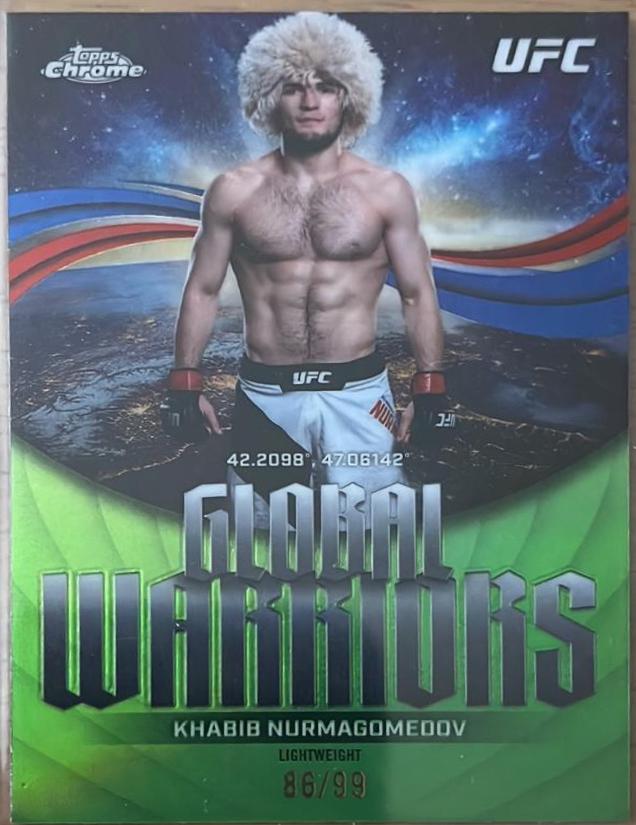 Khabib Nurmagomedov 2026 Topps Chrome UFC Global Warriors #GW-19 Red Refractor