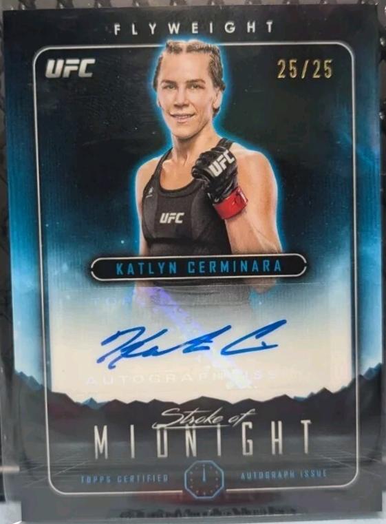 Katlyn Cerminara 2024 Topps Midnight UFC Stroke of Midnight Autographs #SMA-KCN Moonrise