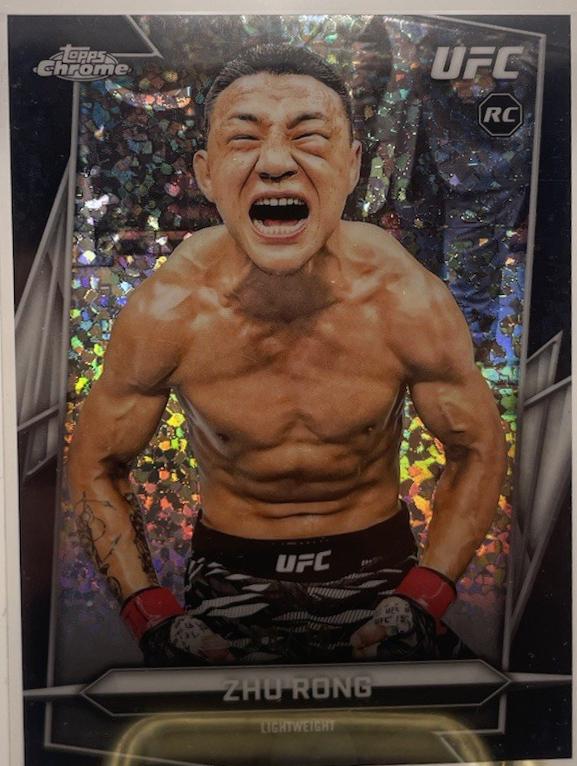 Zhu Rong 2026 Topps Chrome UFC Base #172 Black Refractor