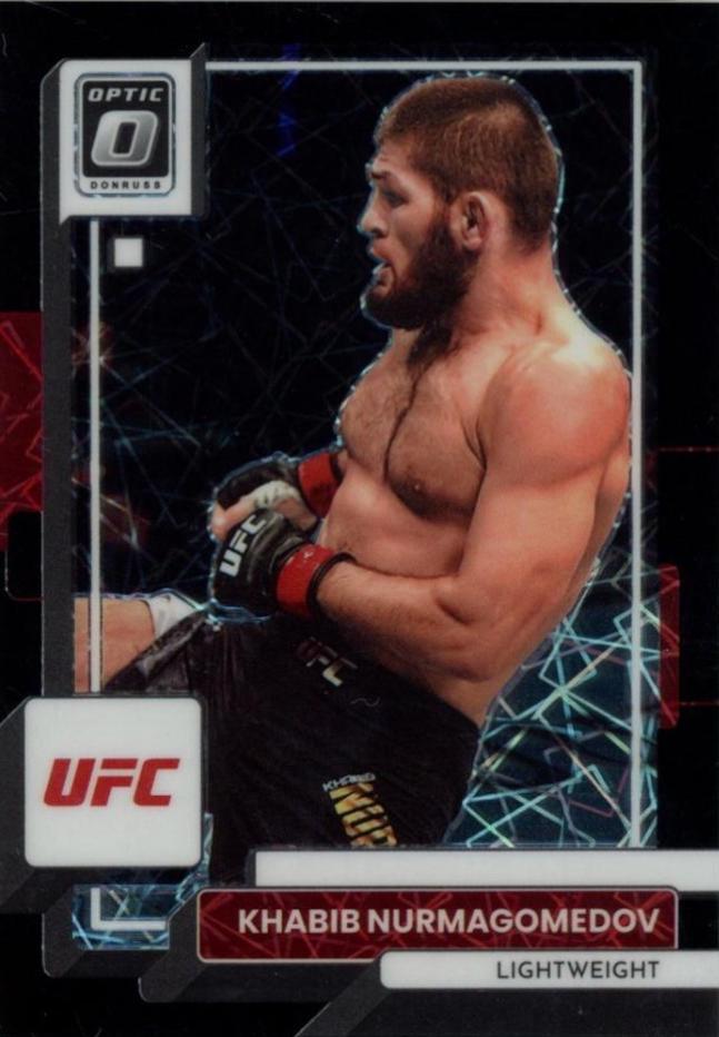 Khabib Nurmagomedov 2023 Panini Donruss Optic UFC Base #40 Black Velocity