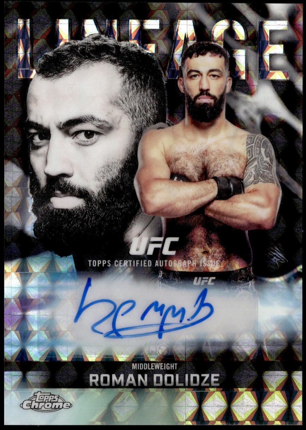 Roman Dolidze 2026 Topps Chrome UFC Chrome Lineage Autographs #CCA-RD Red Refractor