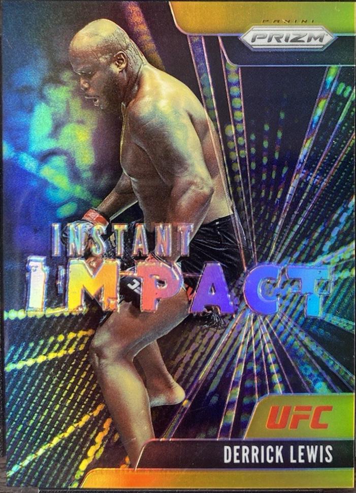 Derrick Lewis 2021 Panini Prizm UFC Instant Impact #23 Gold