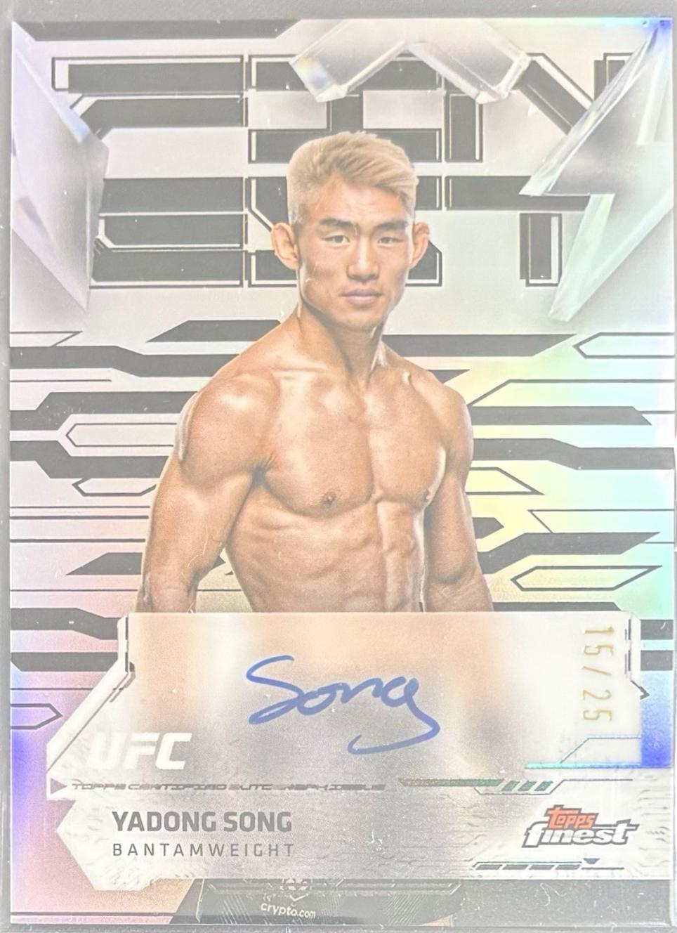 Song Yadong 2025 Topps Finest UFC Finest Autographs #FA-YS Black Refractor