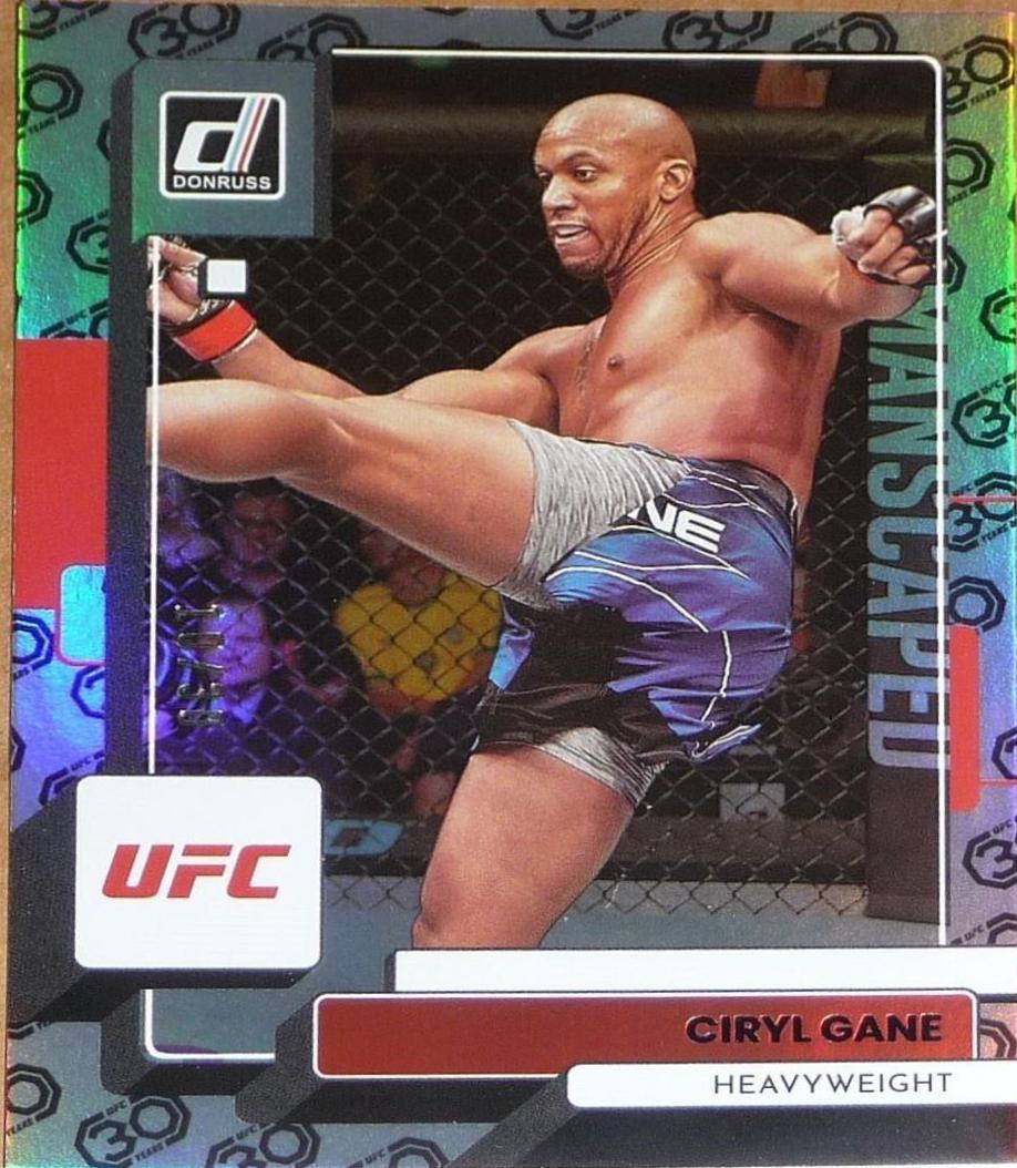Ciryl Gane 2023 Panini Donruss UFC Base #188 30th Anniversary