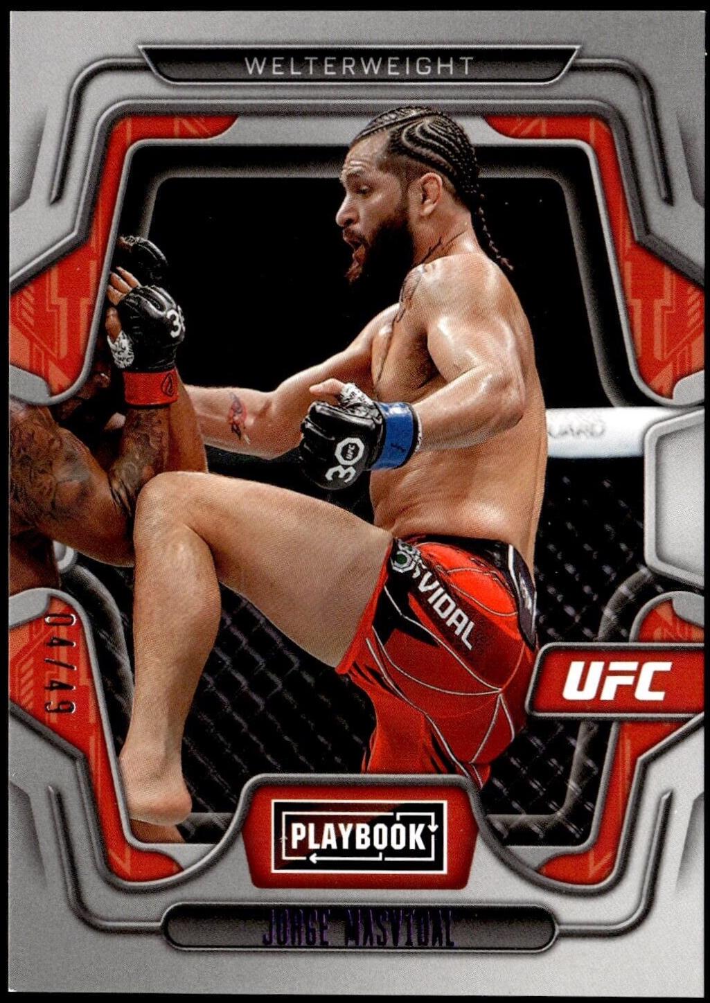 Jorge Masvidal 2023 Panini Chronicles UFC Base Playbook #114 Purple