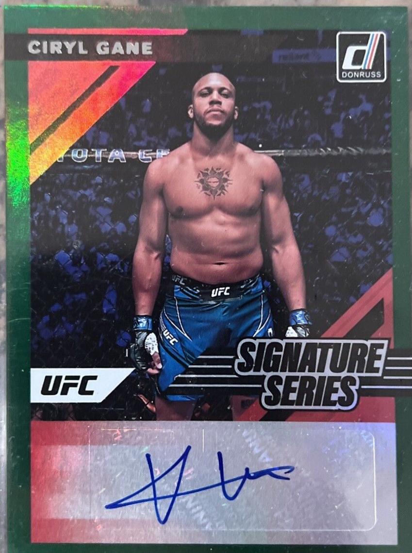 Ciryl Gane 2022 Panini Donruss UFC Signature Series #86 Green