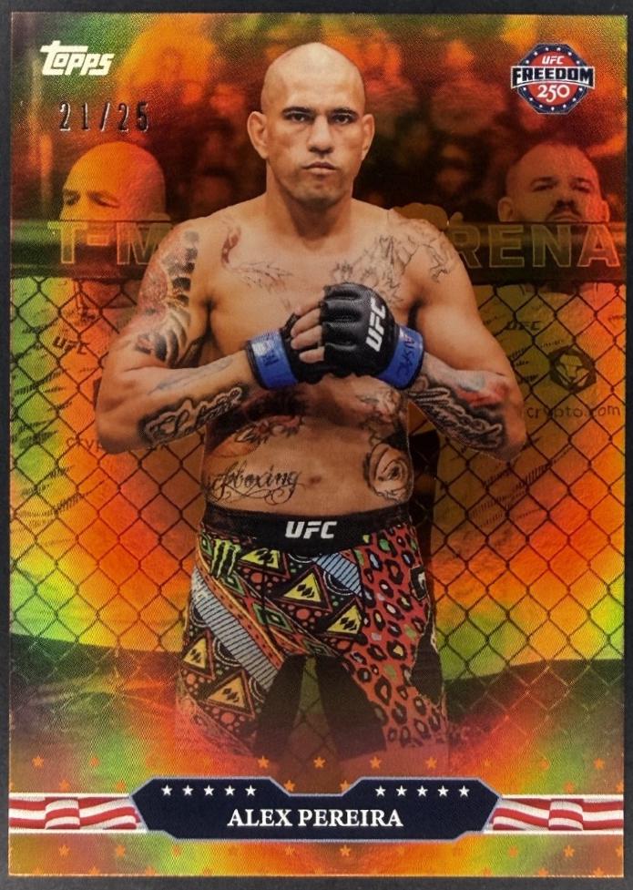 Alex Pereira 2026 Topps UFC Freedom 250 Base #7 Orange