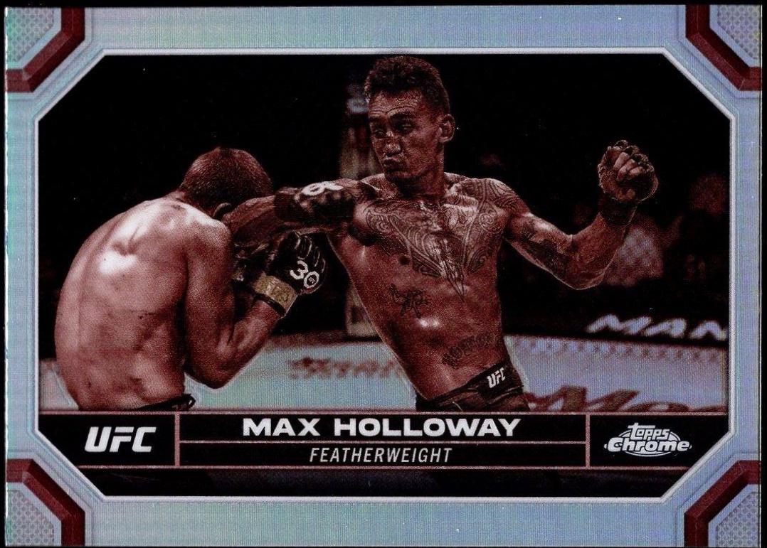 Max Holloway 2024 Topps Chrome UFC Base #131 Sepia Refractor