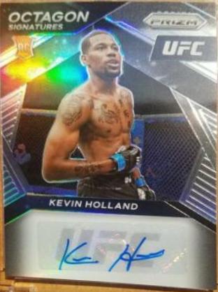 Kevin Holland 2021 Panini Prizm UFC Octagon Signatures #OS-KHL Silver