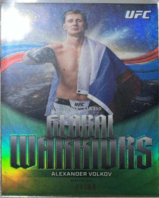 Alexander Volkov 2026 Topps Chrome UFC Global Warriors #GW-7 Green Refractor