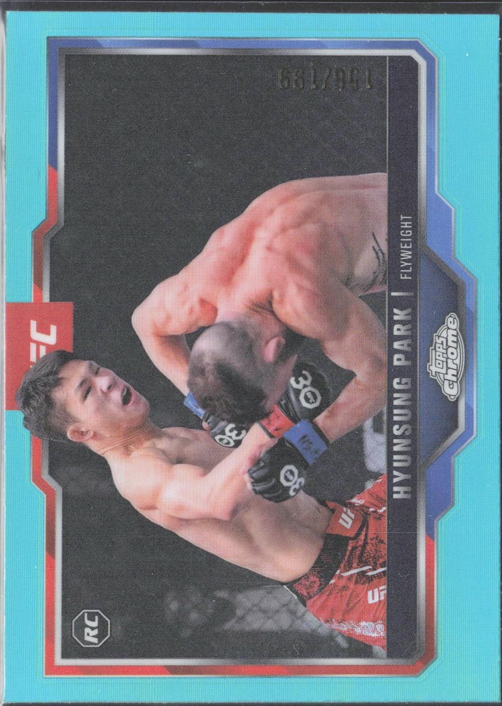Hyunsung Park 2025 Topps Chrome UFC Base #169 Aqua Refractor