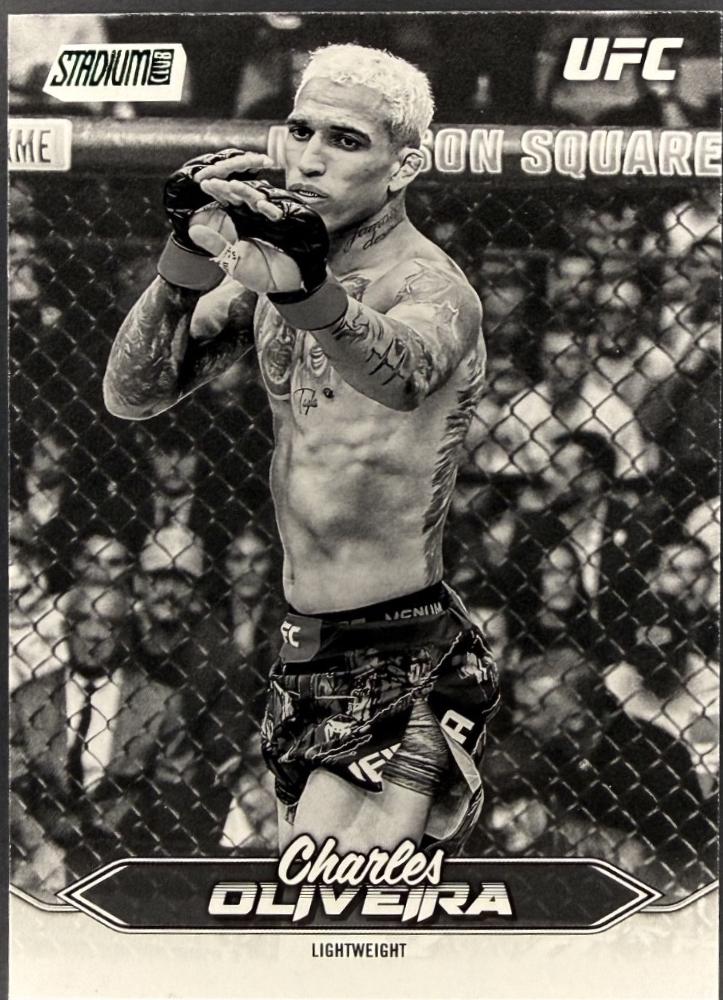 Charles Oliveira 2025 Topps Stadium Club UFC Base #36 Black & White
