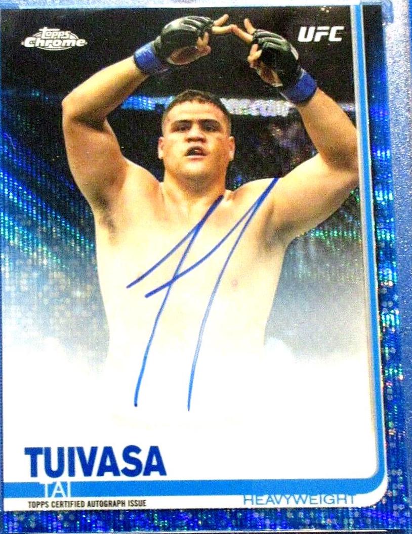 Tai Tuivasa 2019 Topps Chrome UFC Base #40 Blue Wave