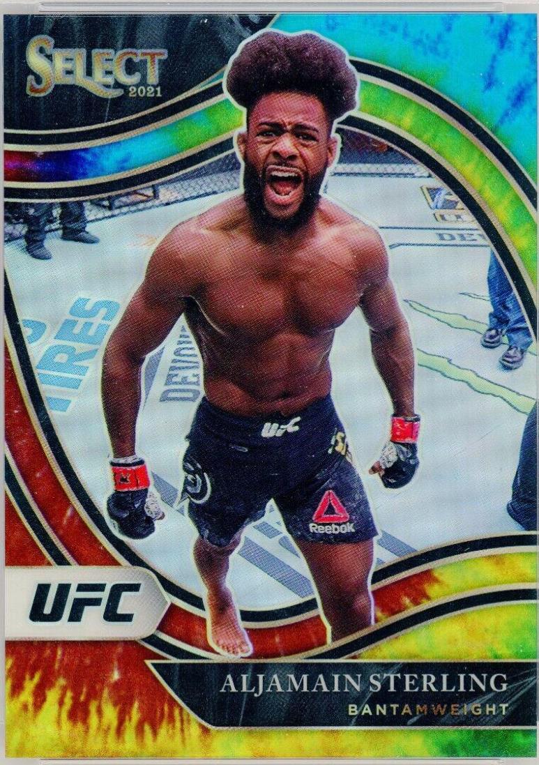 Aljamain Sterling 2021 Panini Select UFC Octagonside #206 Tie Dye