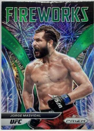 Jorge Masvidal 2022 Panini Prizm UFC Fireworks #1 Green