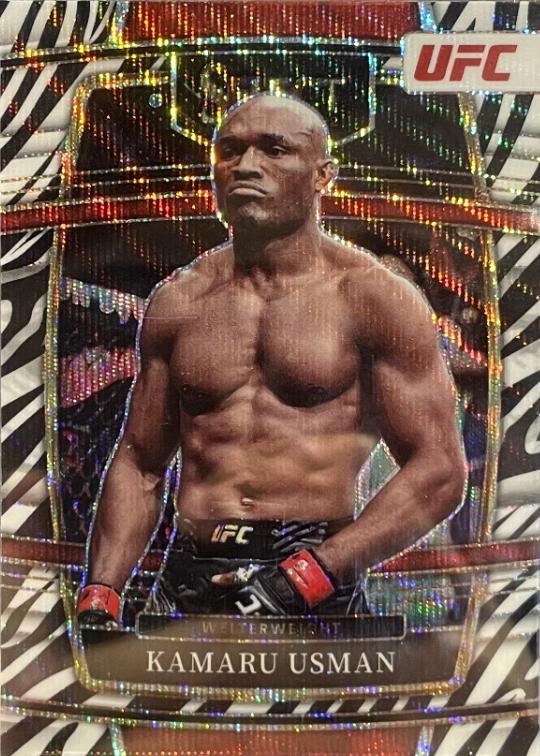 Kamaru Usman 2022 Panini Select UFC Concourse #5 Zebra