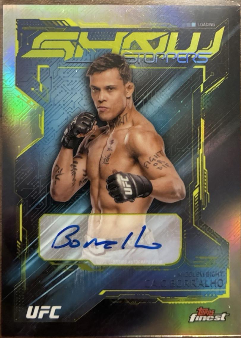 Caio Borralho 2025 Topps Finest UFC Showstopper Autographs #SSA-CB Refractor
