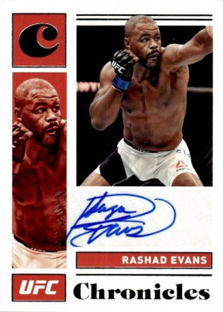 Rashad Evans 2021 Panini Chronicles UFC Chronicles Signatures #34 Red