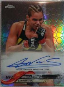 Amanda Nunes 2018 Topps Chrome UFC Fighter Autographs #FA-AN Octofractor