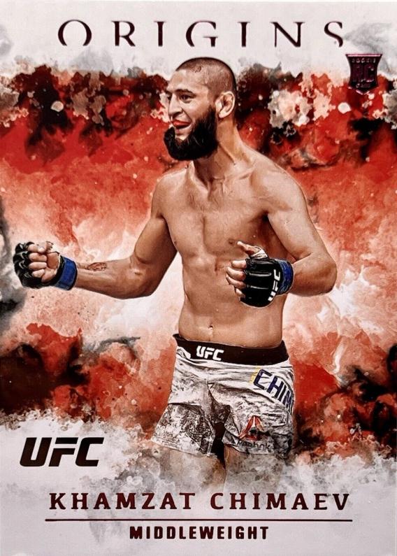 Khamzat Chimaev 2021 Panini Chronicles UFC Base Origins #32 Pink