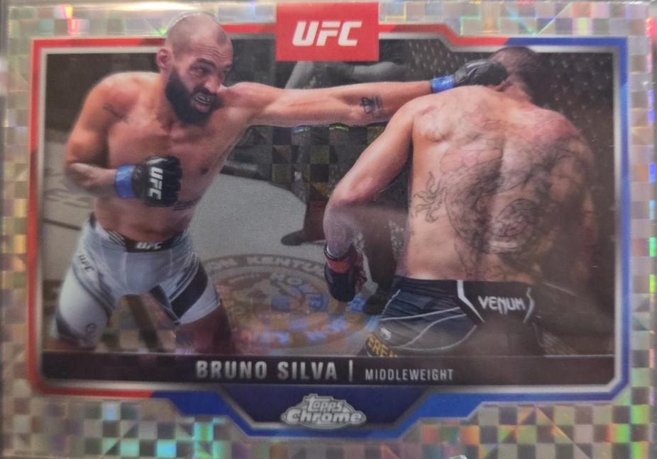Bruno Silva 2025 Topps Chrome UFC Base #144 X-Fractor