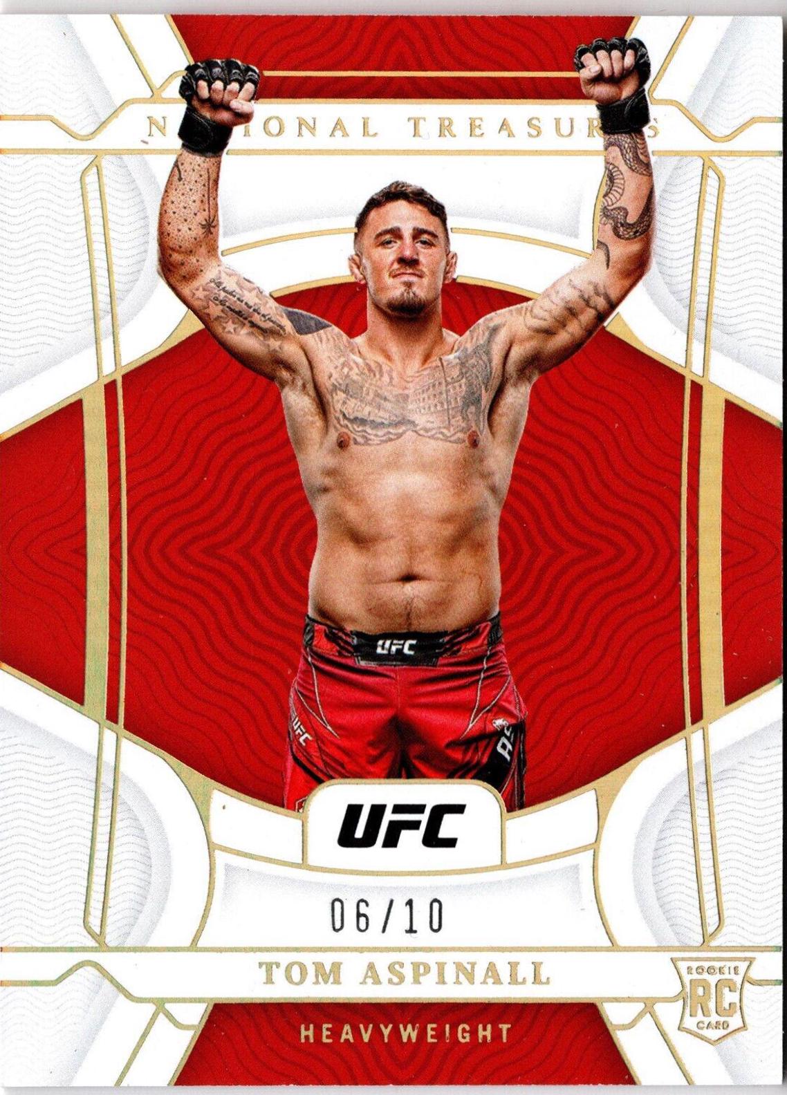 Tom Aspinall 2022 Panini Chronicles UFC Base National Treasures #460 Platinum