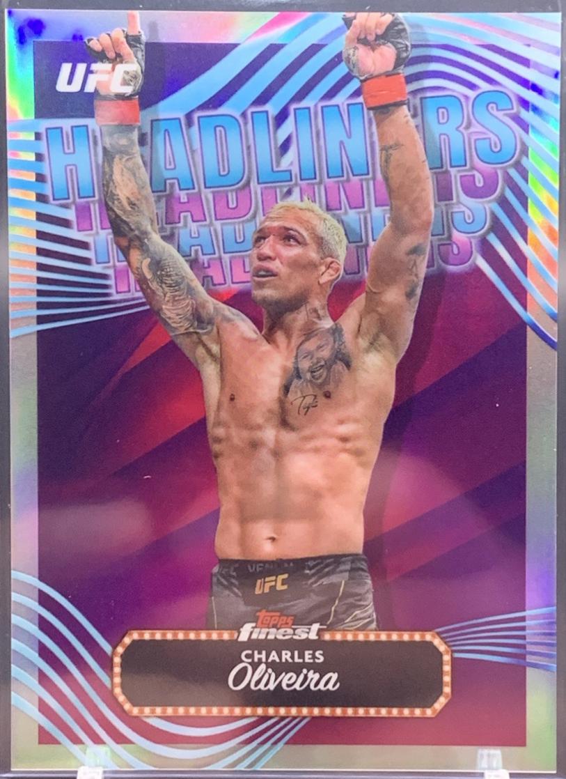Charles Oliveira 2024 Topps Finest UFC Headliners #HDL-17 Refractor