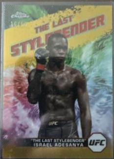 Israel Adesanya 2024 Topps Chrome UFC AKA #AKA-6 Gold Refractor