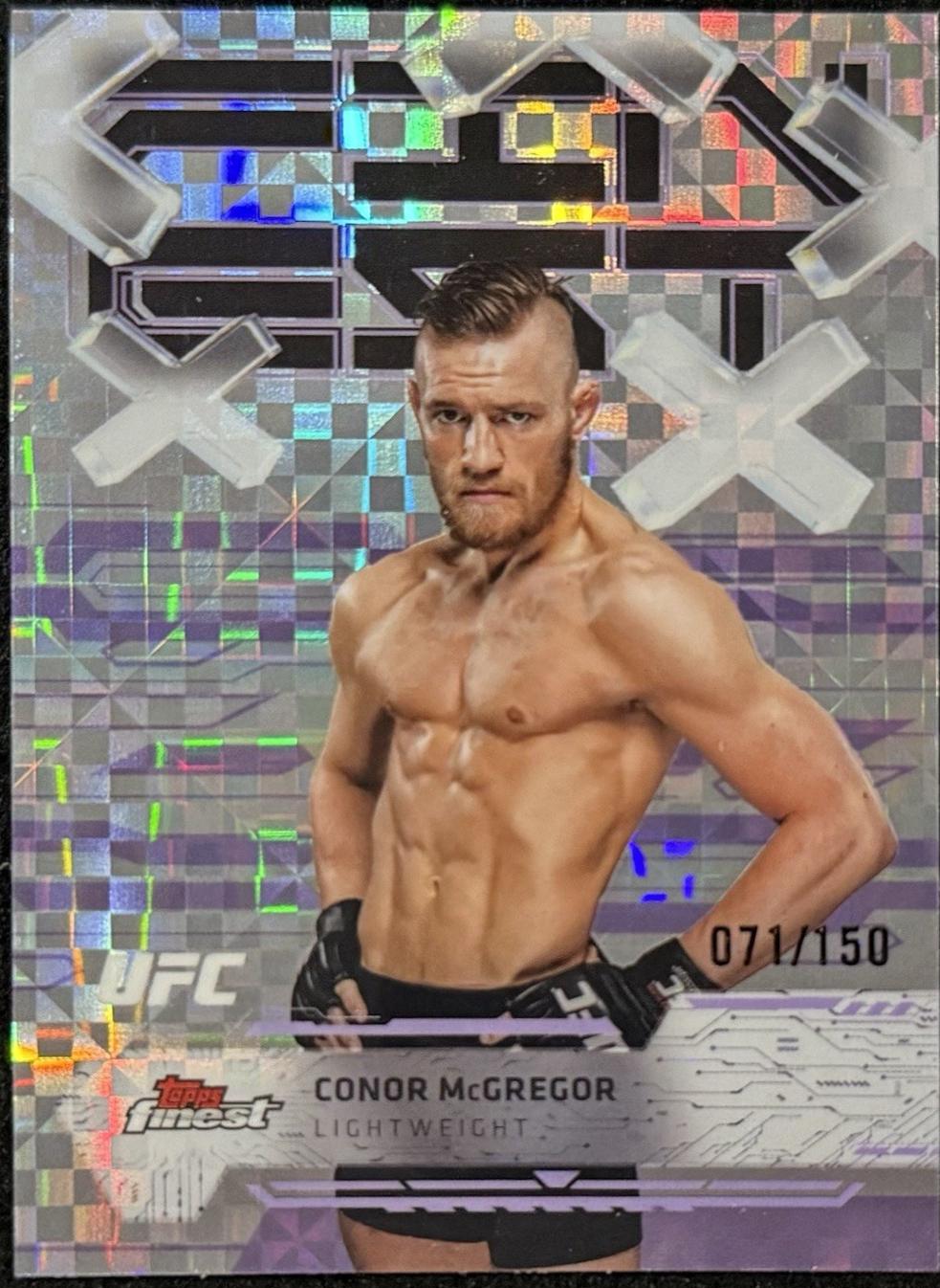Conor McGregor 2025 Topps Finest UFC Base Common #89 Purple Checkerboard Refractor