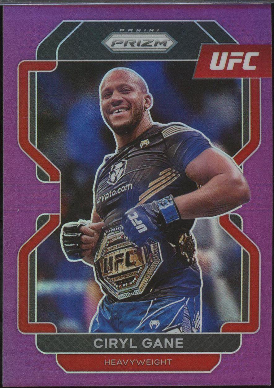 Ciryl Gane 2022 Panini Prizm UFC Base #101 Purple