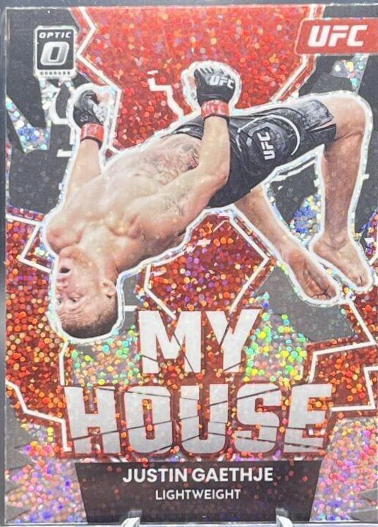 Justin Gaethje 2023 Panini Donruss Optic UFC Base #71 White Sparkle