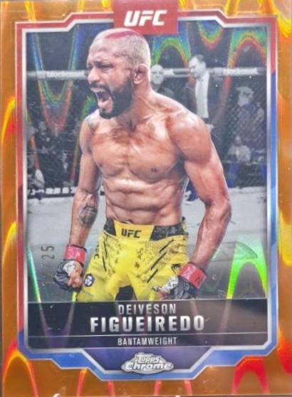 Deiveson Figueiredo 2025 Topps Chrome UFC Base #186 Orange Wave