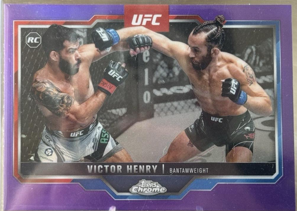 Victor Henry 2025 Topps Chrome UFC Base #59 Purple Refractor