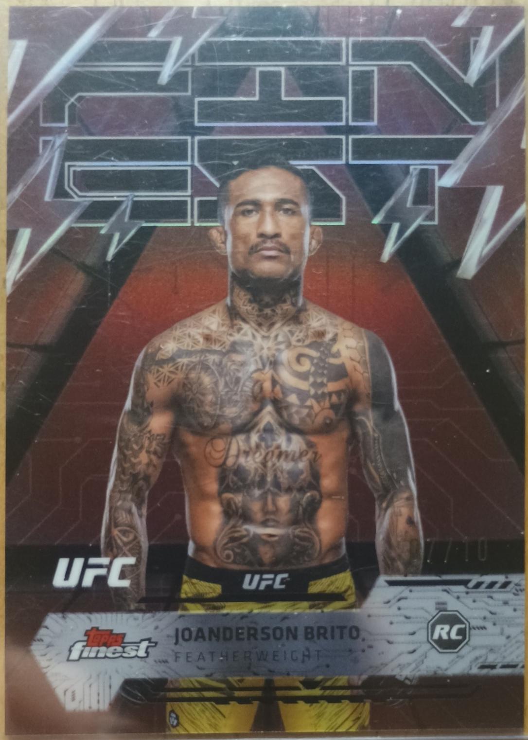 Joanderson Brito 2025 Topps Finest UFC Base Rare #278 Superfractor