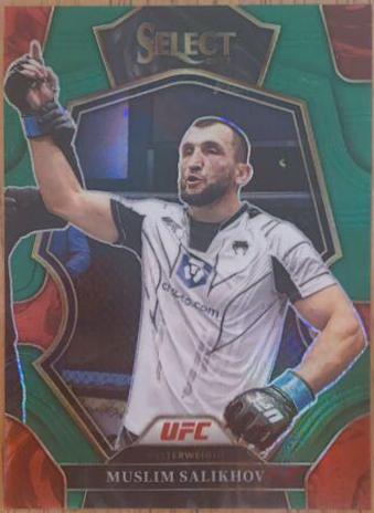 Muslim Salikhov 2023 Panini Select UFC Premier Level #187 Green Disco