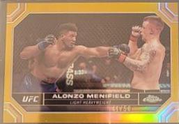 Alonzo Menifield 2024 Topps Chrome UFC Base #168 Gold Refractor