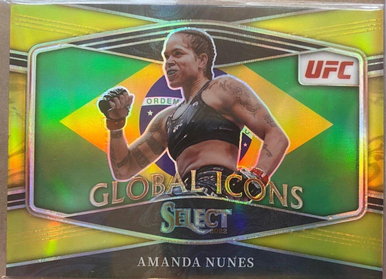 Amanda Nunes 2022 Panini Select UFC Global Icons #7 Gold