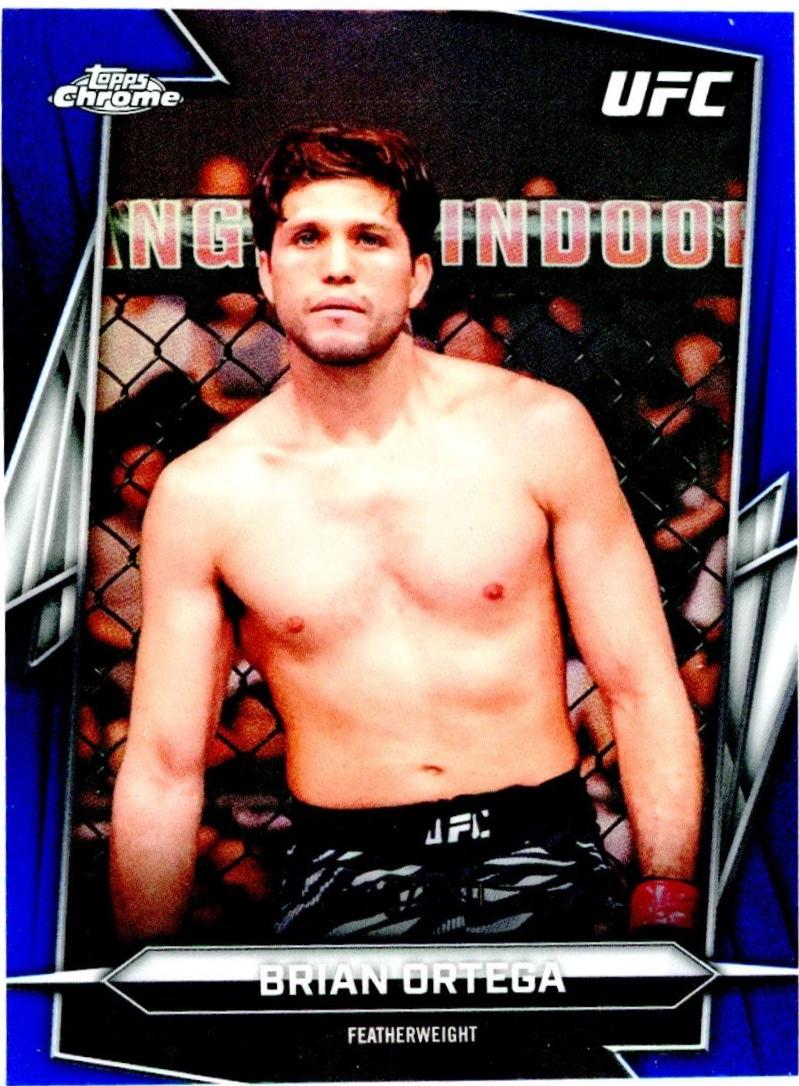 Brian Ortega 2026 Topps Chrome UFC Base #194 Blue Refractor