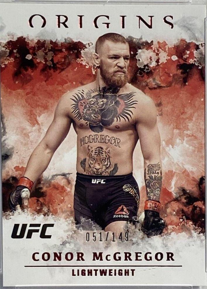 Conor McGregor 2021 Panini Chronicles UFC Base Origins #38 Red