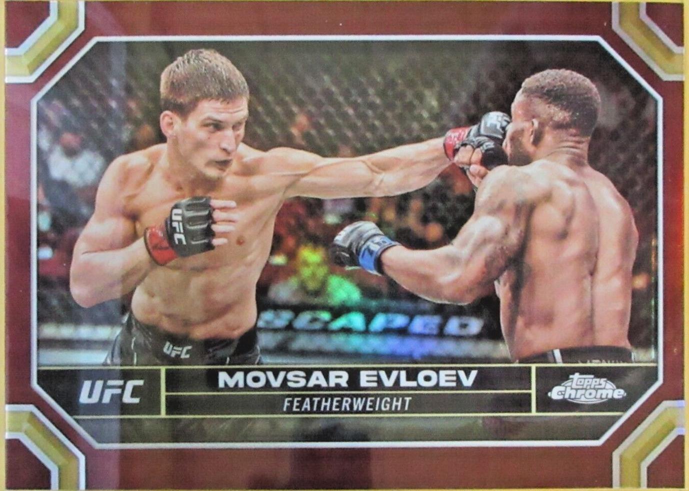 Movsar Evloev 2024 Topps Chrome UFC Base #143 Magenta Refractor