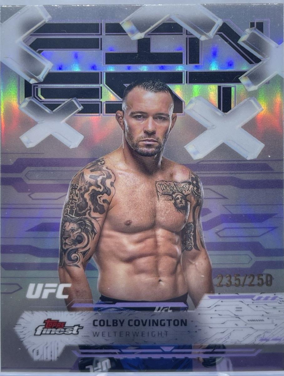Colby Covington 2025 Topps Finest UFC Base Common #2 Purple Refractor