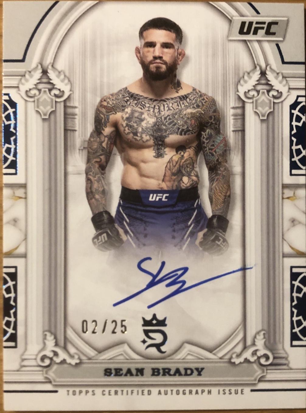 Sean Brady 2024 Topps Royalty UFC Imperial Ink #II-SB Blue