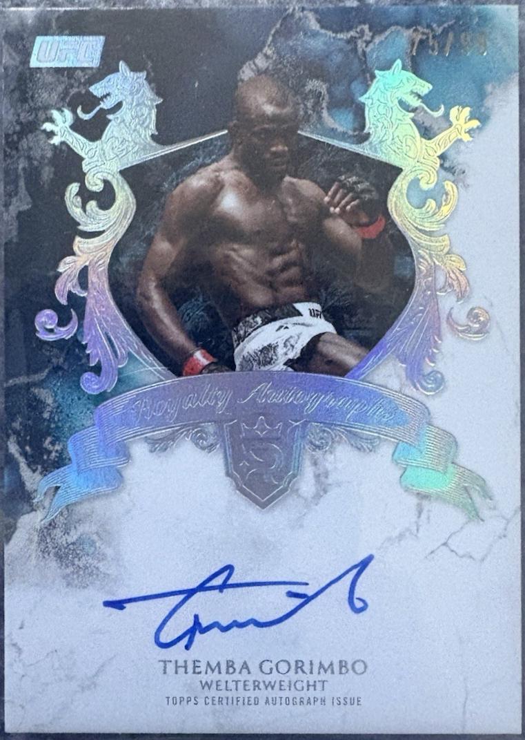 Themba Gorimbo 2025 Topps Royalty UFC Royalty Autographs #RY-TG Blue