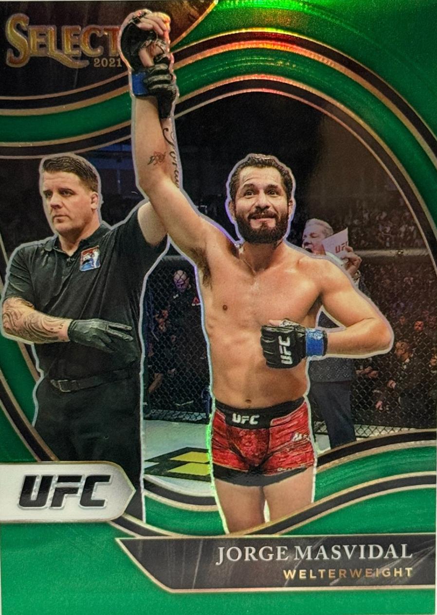 Jorge Masvidal 2021 Panini Select UFC Octagonside #215 Green