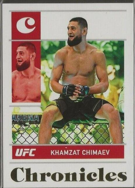 Khamzat Chimaev 2022 Panini Chronicles UFC Base Chronicles #8 Gold