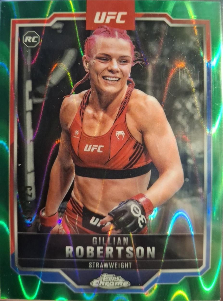 Gillian Robertson 2025 Topps Chrome UFC Base #158 Green Wave