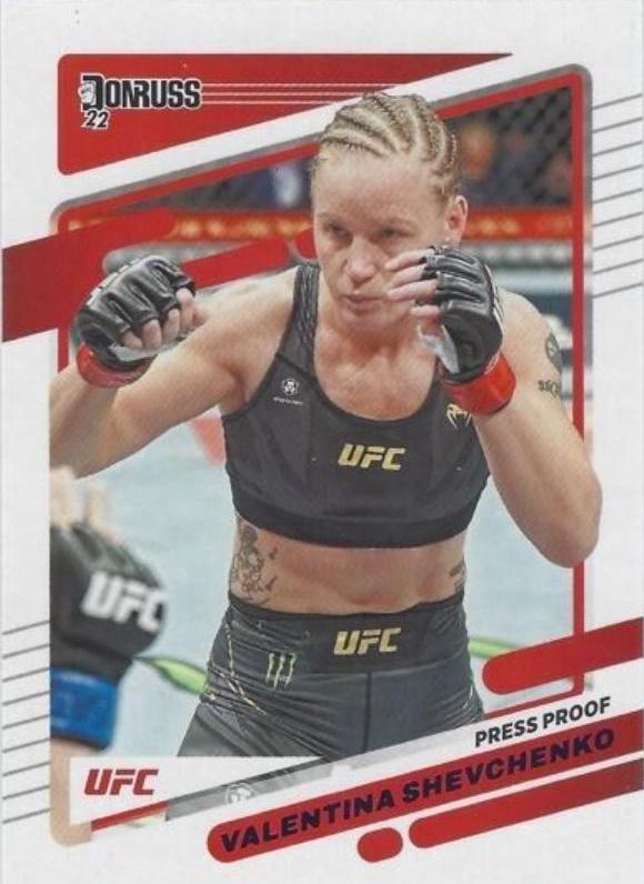 Valentina Shevchenko 2022 Panini Donruss UFC Base #40 Press Proof Purple