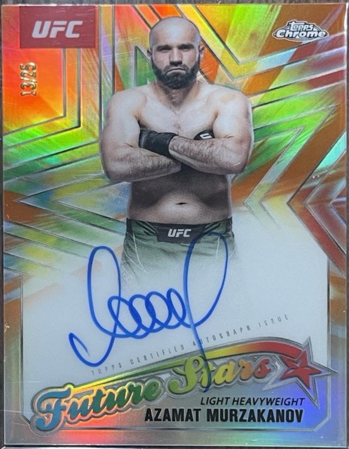 Azamat Murzakanov 2025 Topps Chrome UFC Future Stars Autographs #FSA-AM Orange Refractor